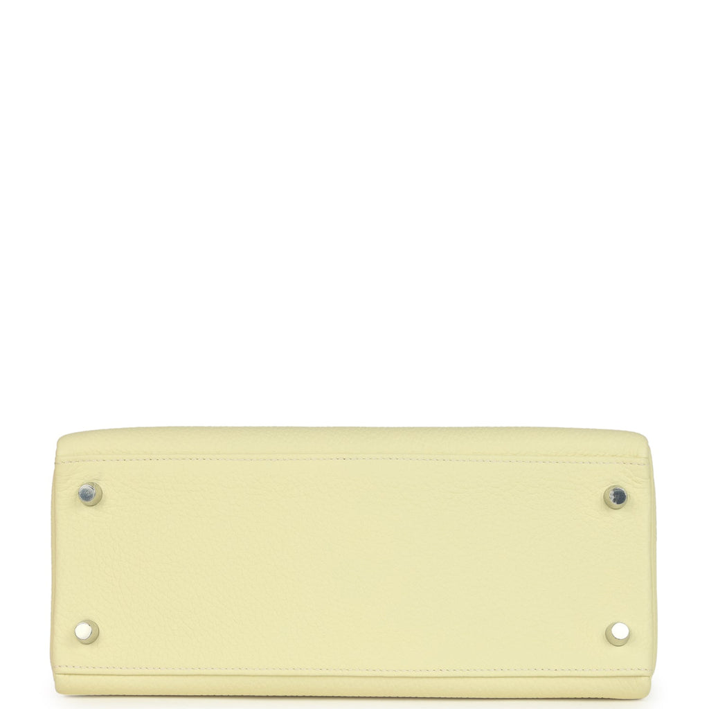 Hermes Kelly Retourne 28 Jaune Milton Clemence Palladium Hardware