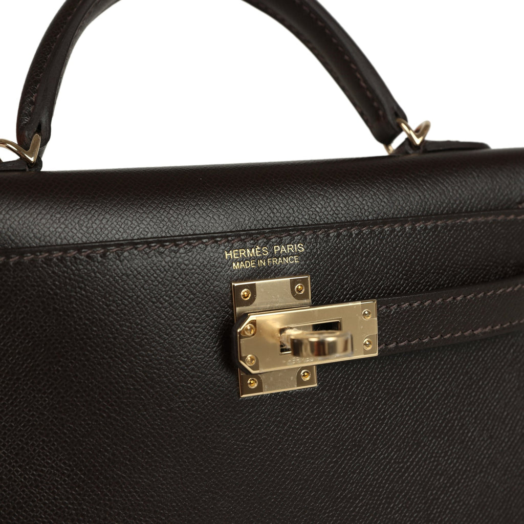 Hermes Kelly Sellier 20 Bai-Brun Madame Permabrass Hardware