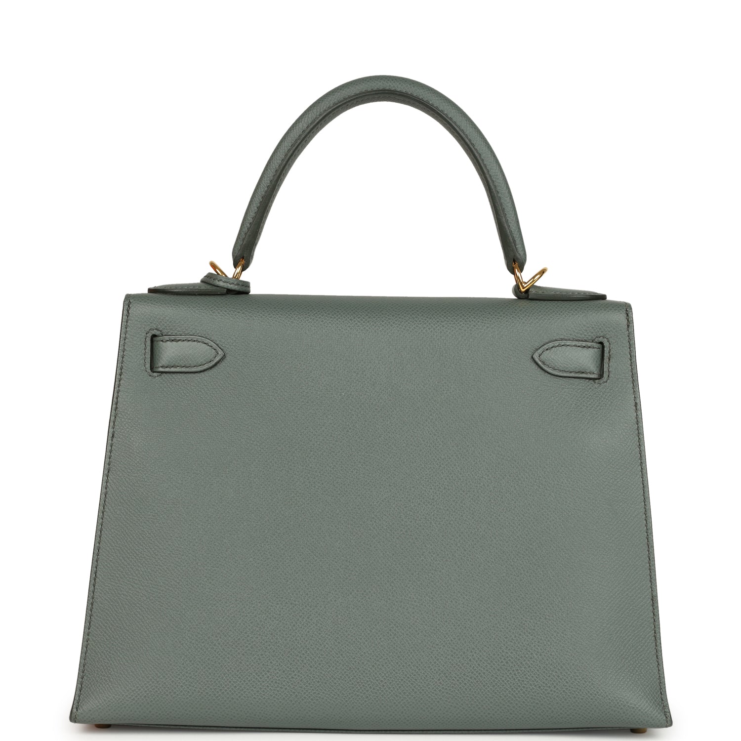 Pre-owned Hermes Kelly Sellier 28 Vert Amande Epsom Gold Hardware