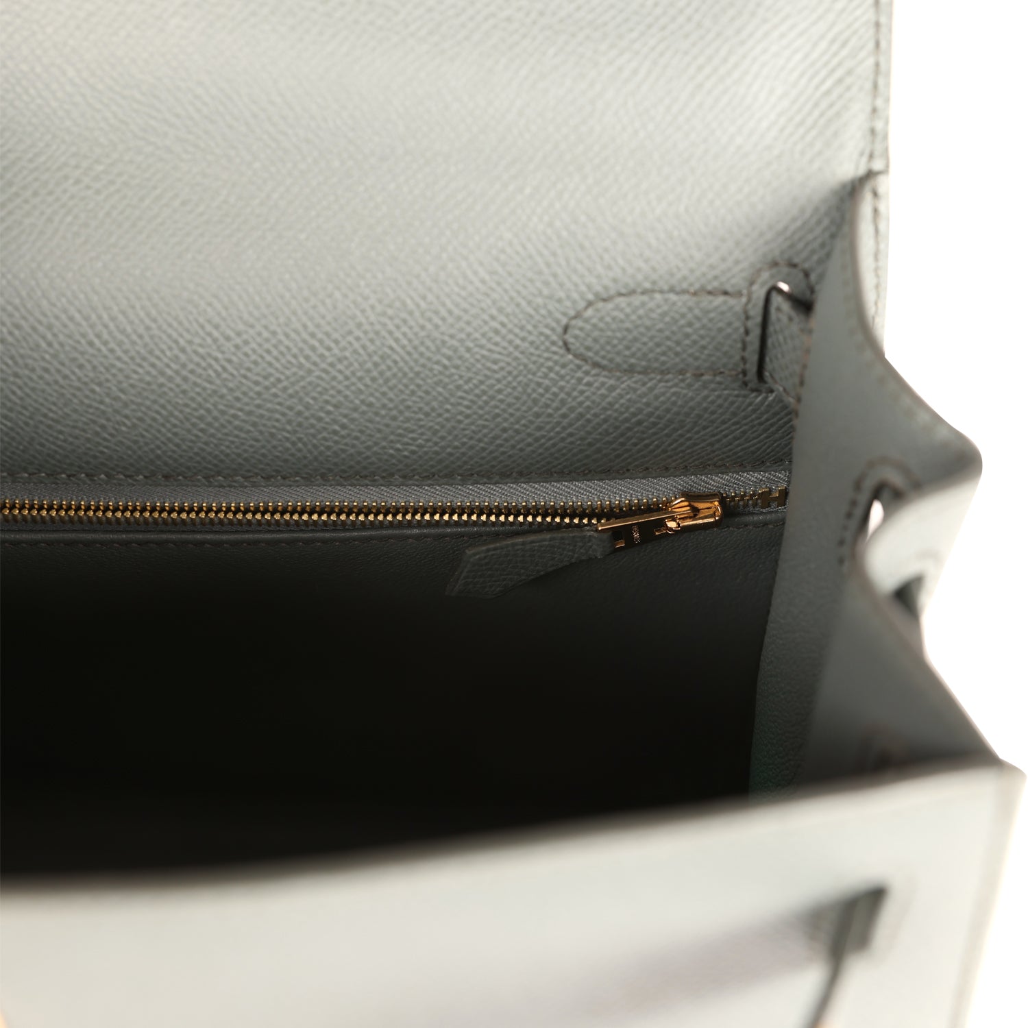 Pre-owned Hermes Kelly Sellier 28 Vert Amande Epsom Gold Hardware