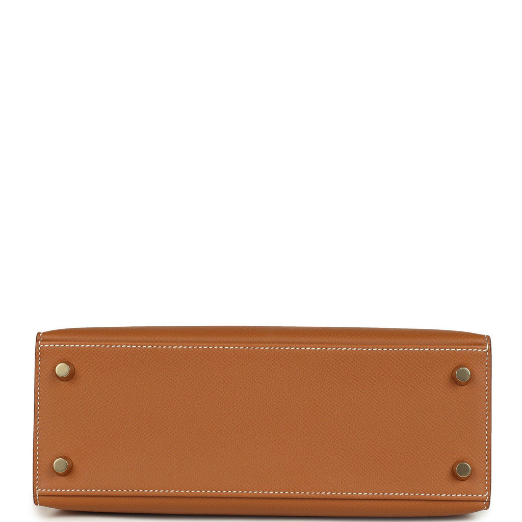 Hermes Kelly Sellier 25 Gold Epsom Gold Hardware