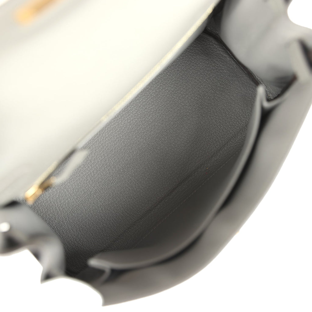 Hermes Kelly Retourne 25 Gris Meyer Togo Gold Hardware