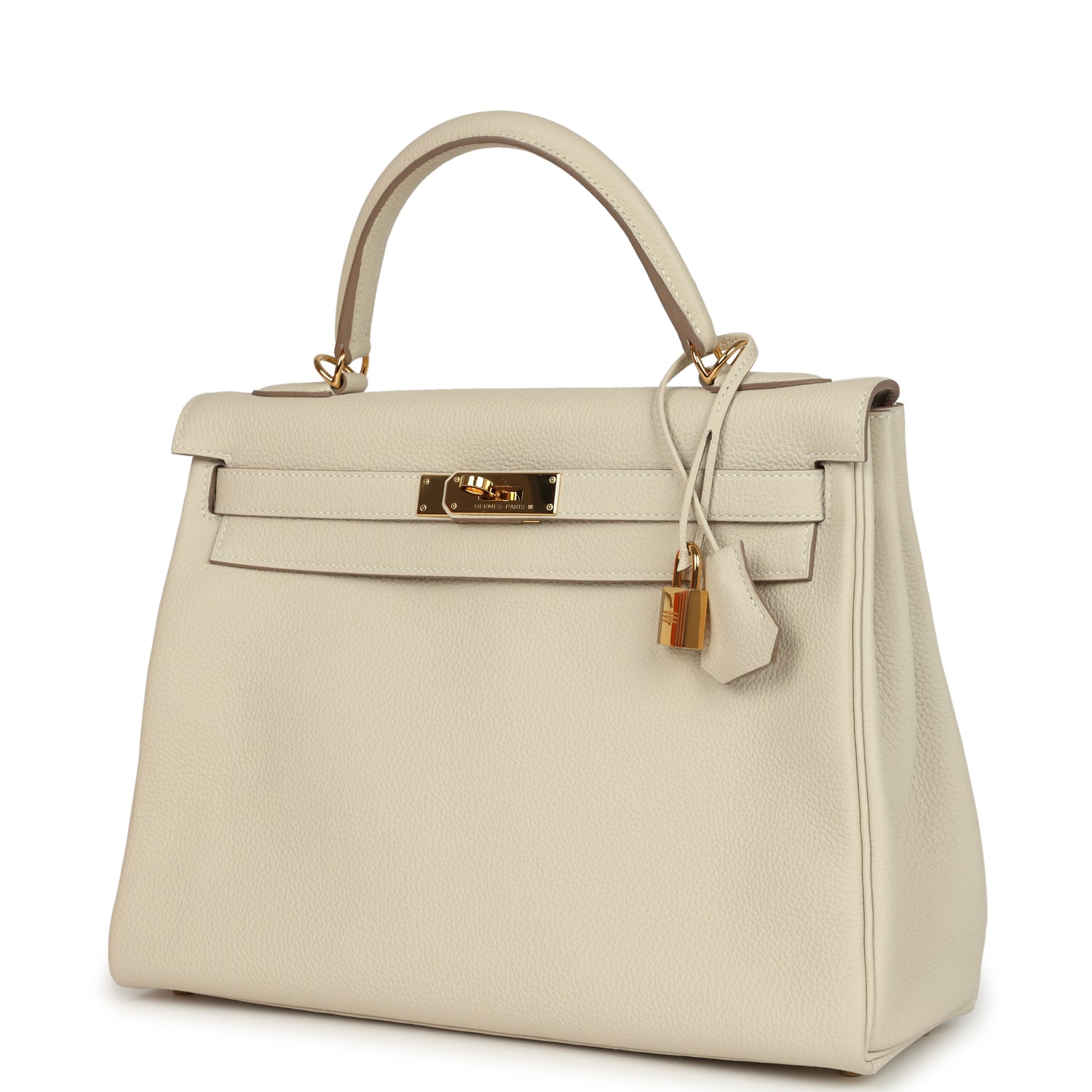 Hermes Kelly Retourne 32 Craie Togo Gold Hardware