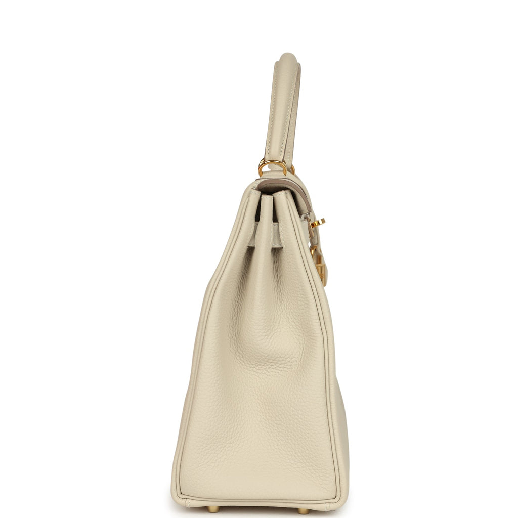 New Hermes Kelly Retourne 32 Craie Togo Gold Hardware