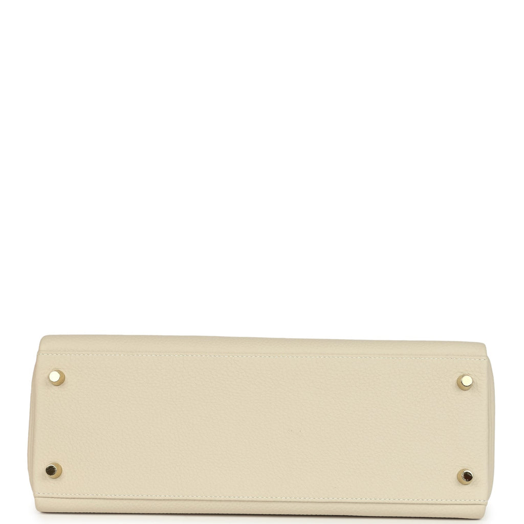 New Hermes Kelly Retourne 32 Craie Togo Gold Hardware