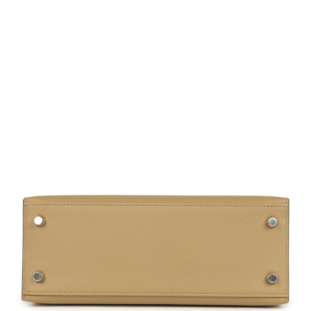 Hermes Kelly Sellier 25 Poussiere Epsom Electrum Hardware