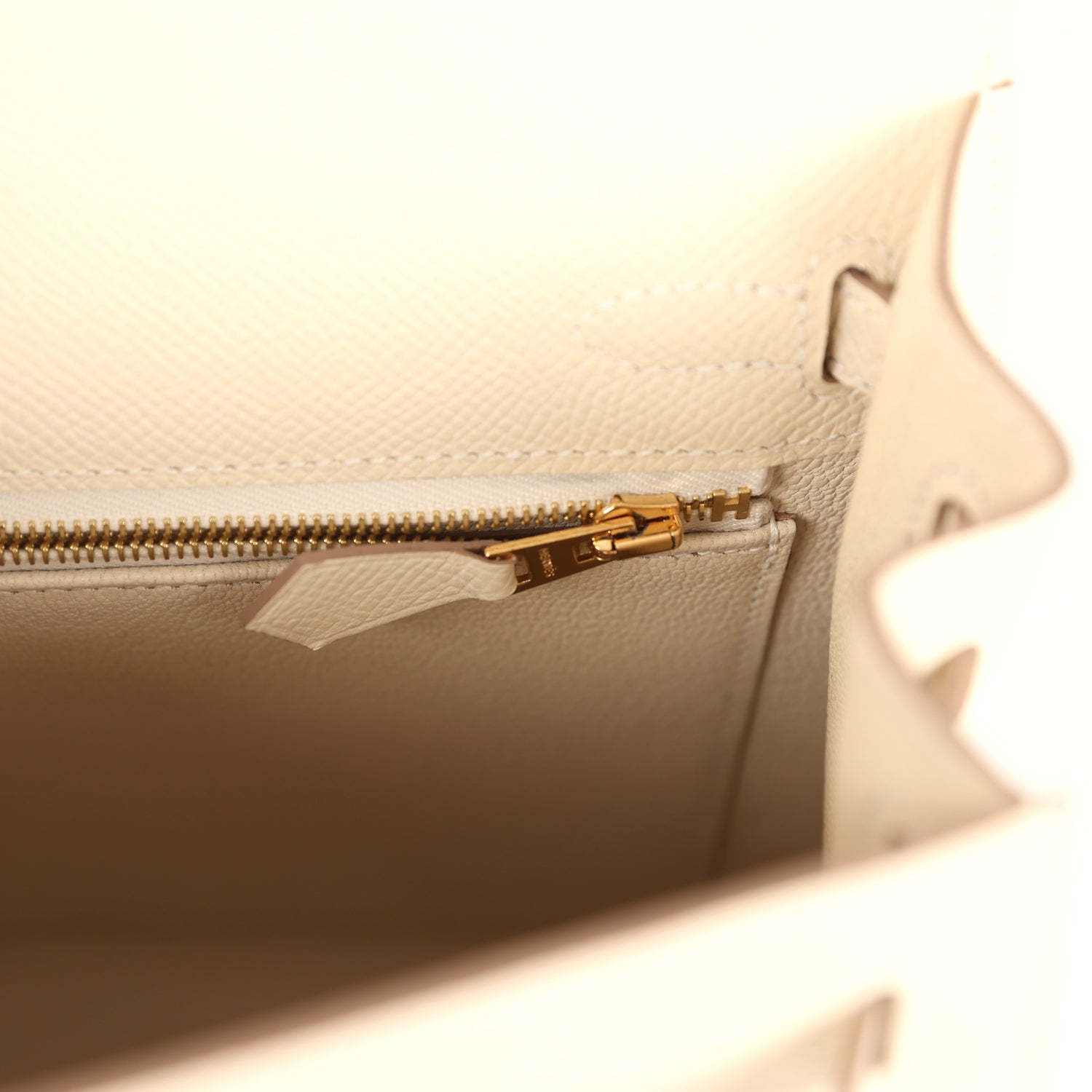 Hermes Kelly Sellier 25 Craie Epsom Gold Hardware