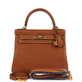 Hermes Kelly Retourne 28 Fauve Barenia Faubourg Gold Hardware