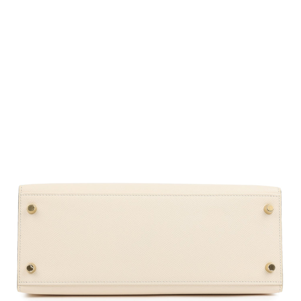 New Hermes Kelly Sellier 28 Nata Epsom Gold Hardware