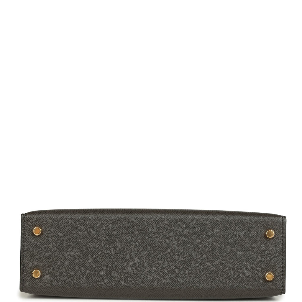 Hermes Kelly Sellier 20 Graphite Madame Gold Hardware