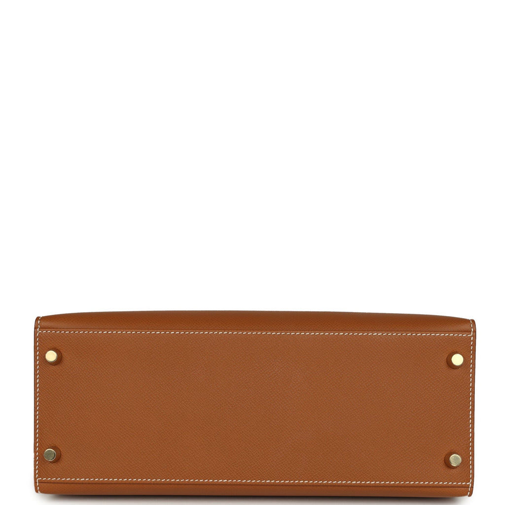 Hermes Kelly Sellier 28 Gold Epsom Gold Hardware