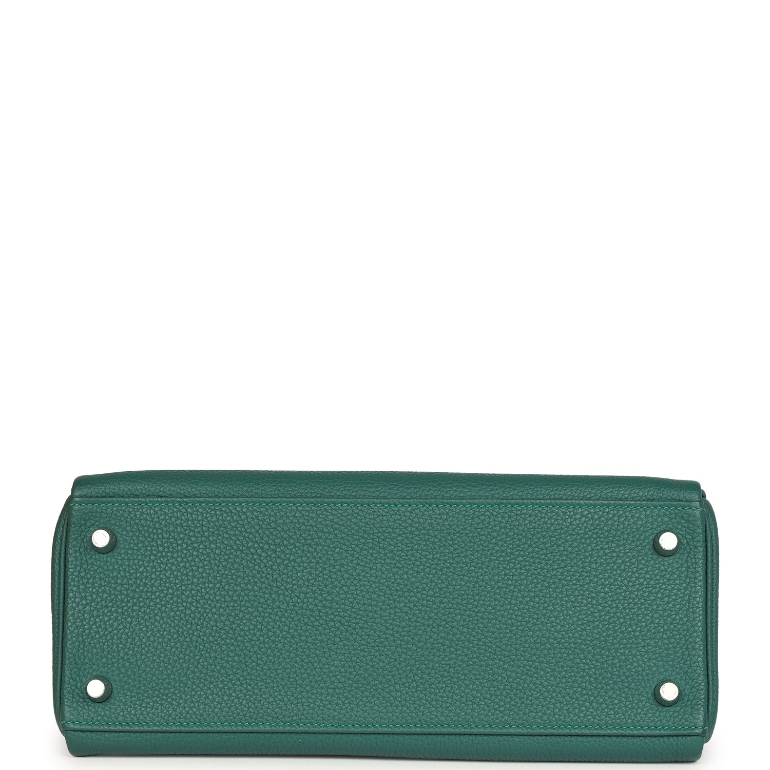 Hermes Au Pas Kelly Retourne 28 Malachite Togo, Black, Bleu Zanzibar Evercolor and Box Palladium Hardware