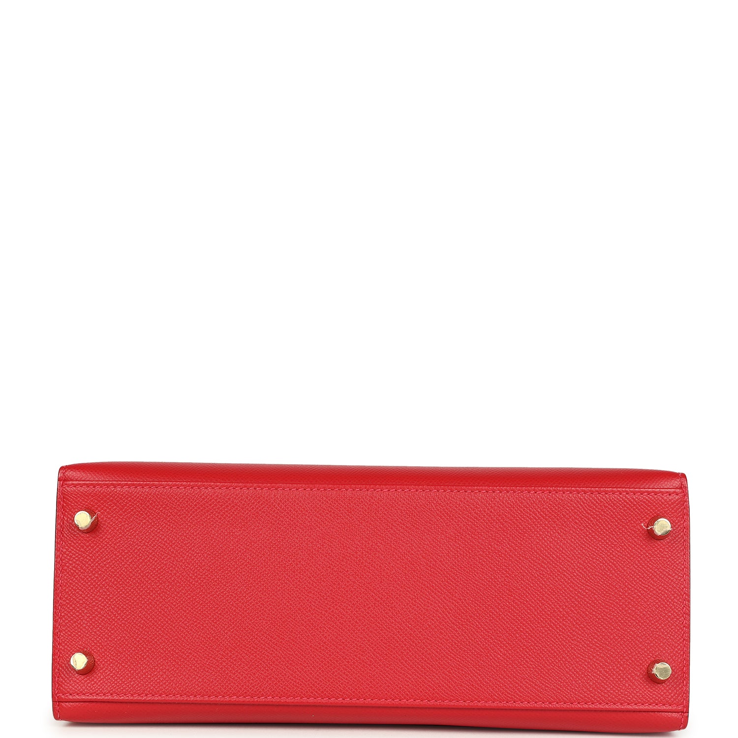 Pre-owned Hermes Kelly Sellier 28 Rouge Casaque Epsom Gold Hardware