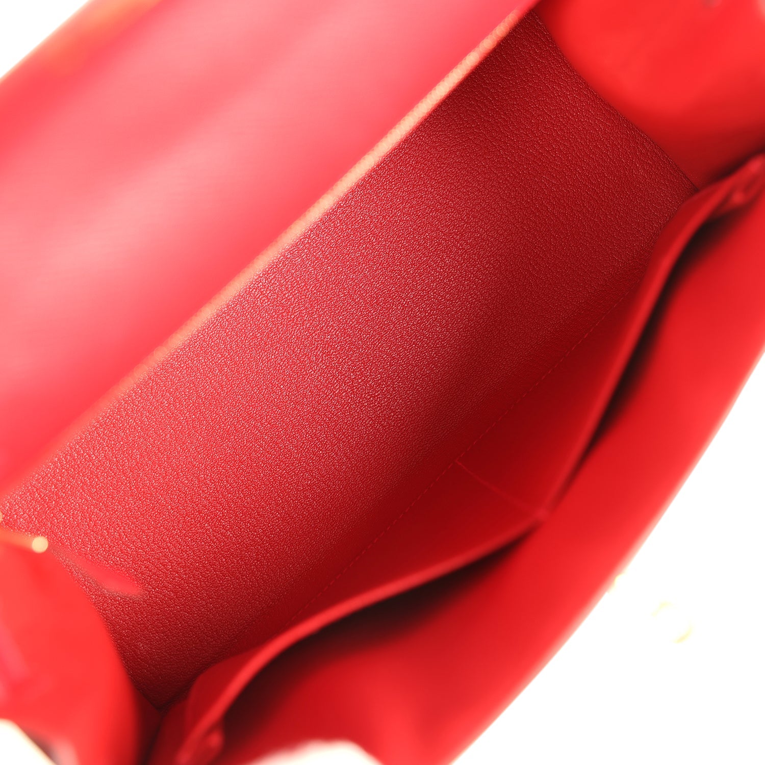 Pre-owned Hermes Kelly Sellier 28 Rouge Casaque Epsom Gold Hardware