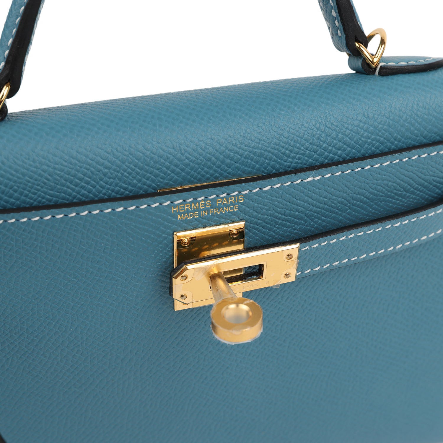 Hermes Kelly Sellier 20 Blue Jean Epsom Gold Hardware