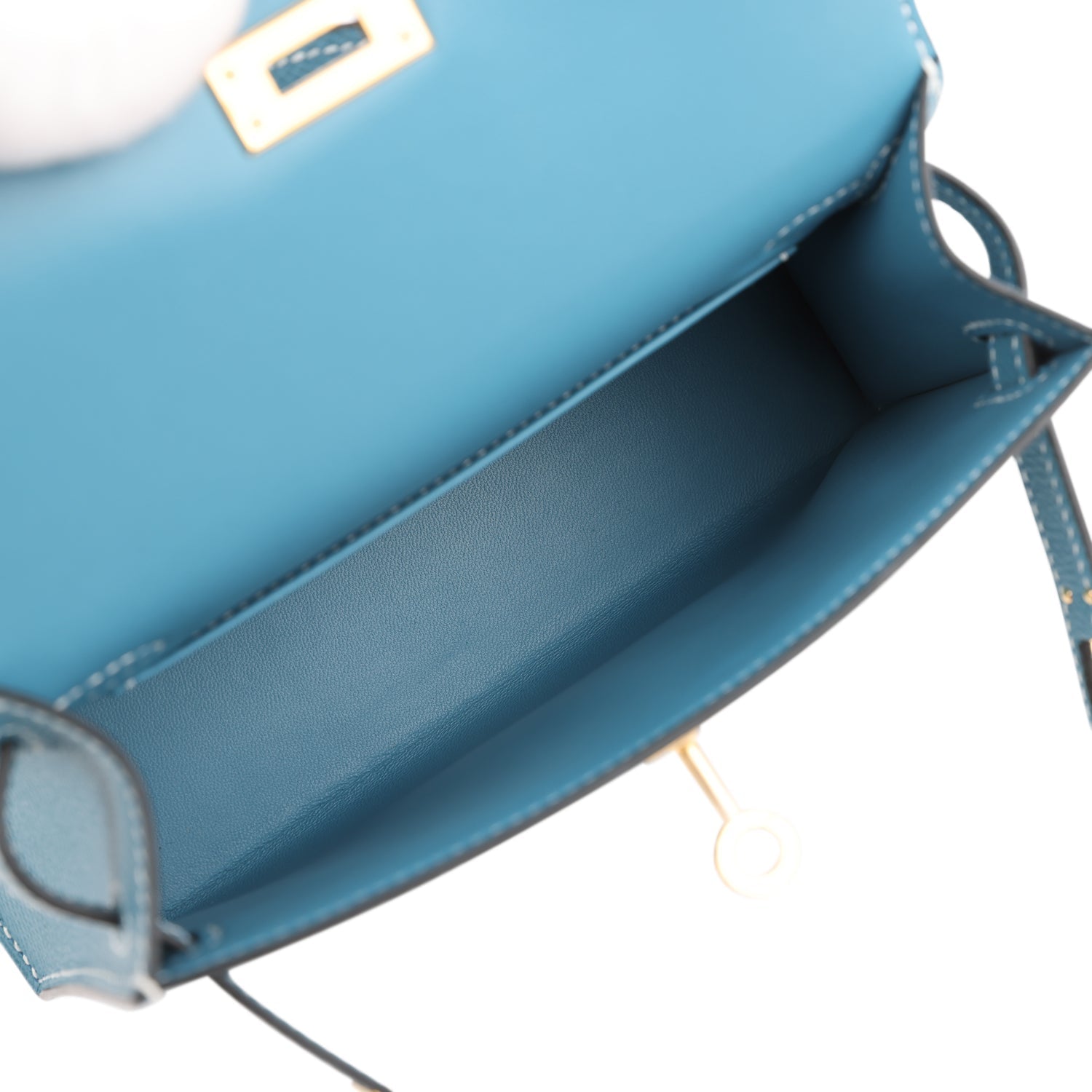 Hermes Kelly Sellier 20 Blue Jean Epsom Gold Hardware