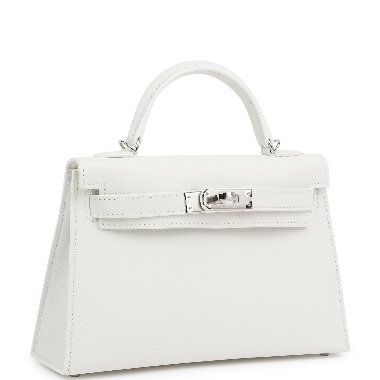 Hermes Kelly Sellier 20 New White Epsom Palladium Hardware
