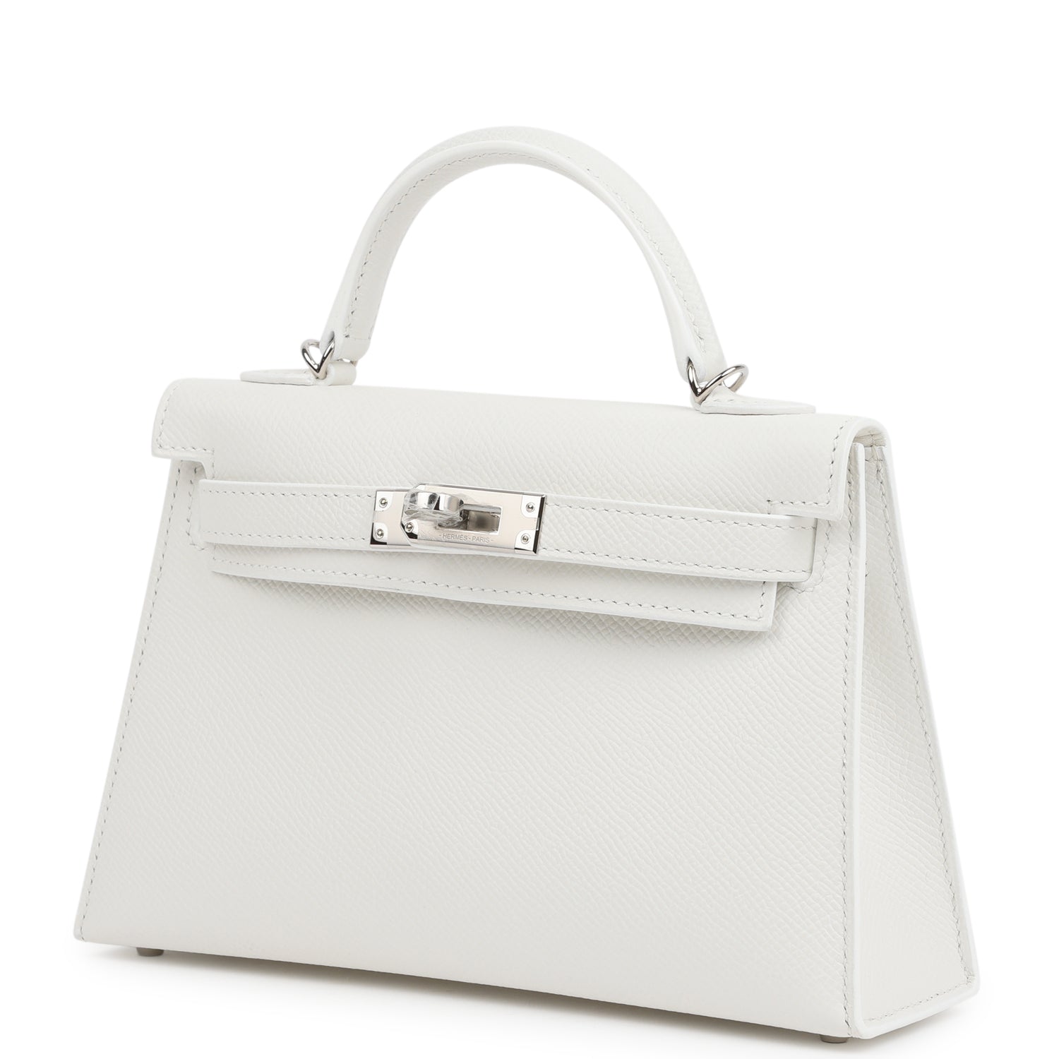 Hermes Kelly Sellier 20 New White Epsom Palladium Hardware