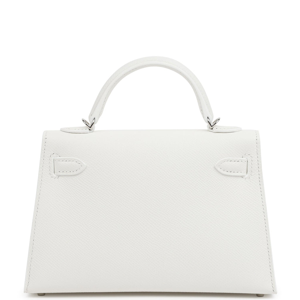Hermes Kelly Sellier 20 New White Epsom Palladium Hardware