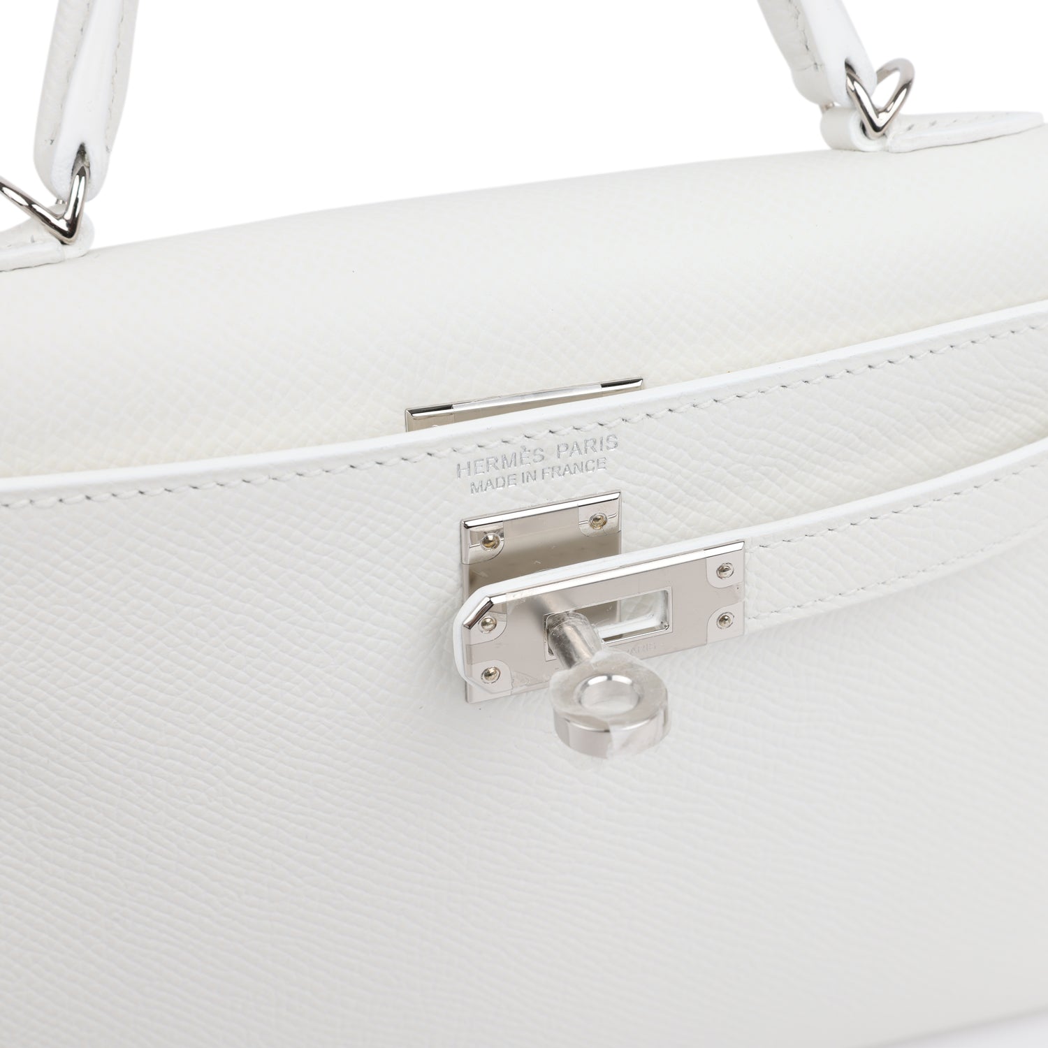 Hermes Kelly Sellier 20 New White Epsom Palladium Hardware