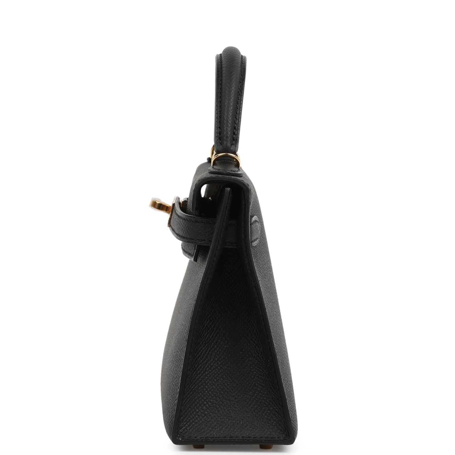 Hermes Kelly Sellier 20 Black Epsom Gold Hardware