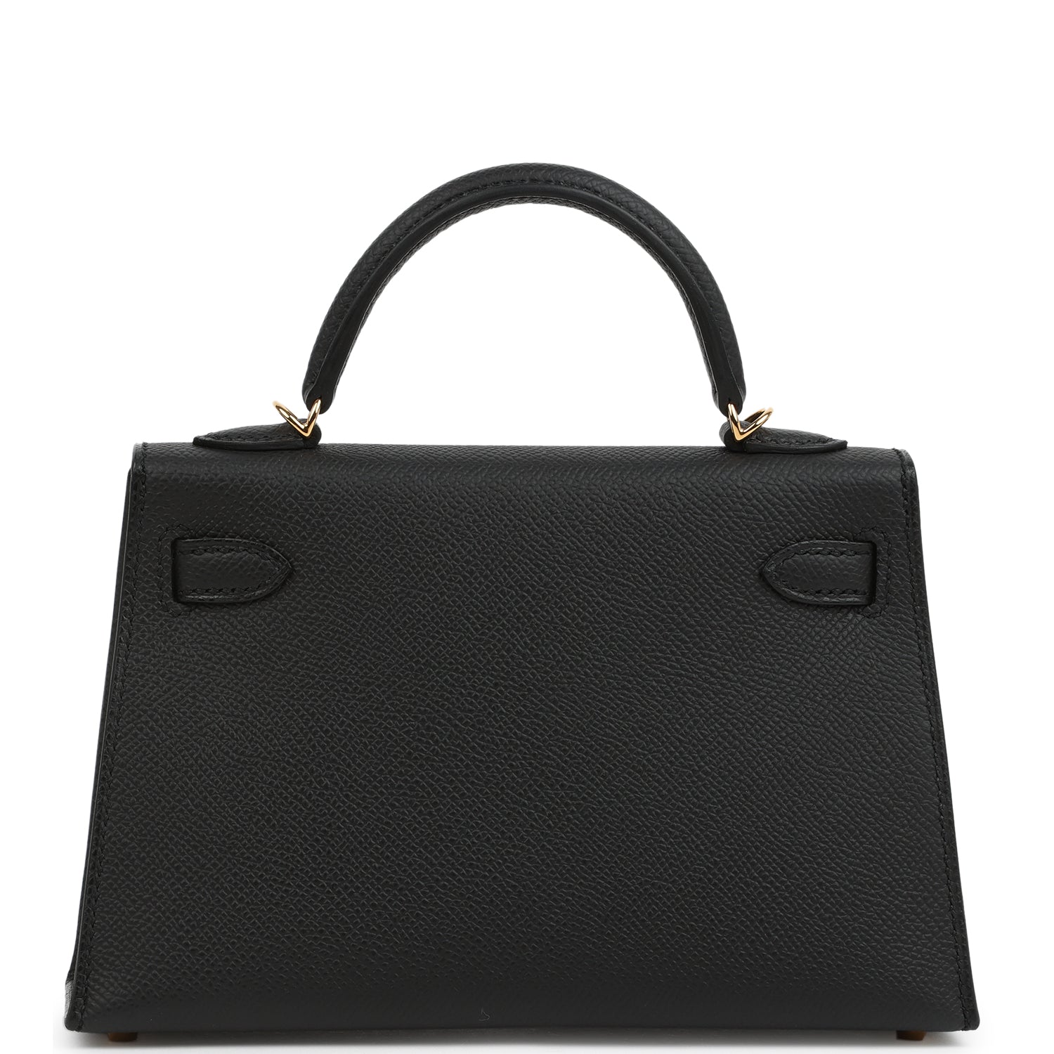 Hermes Kelly Sellier 20 Black Epsom Gold Hardware