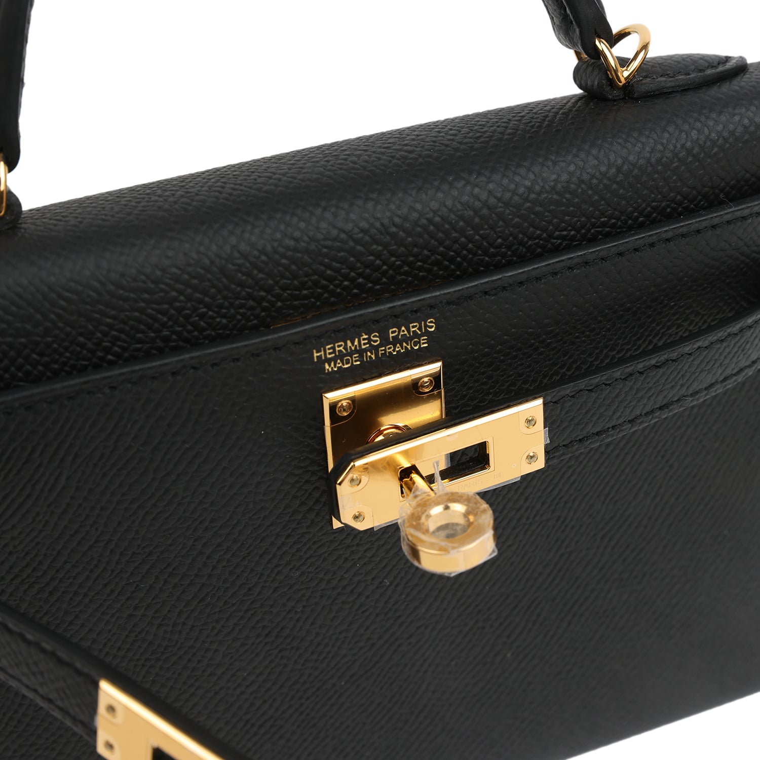 Hermes Kelly Sellier 20 Black Epsom Gold Hardware