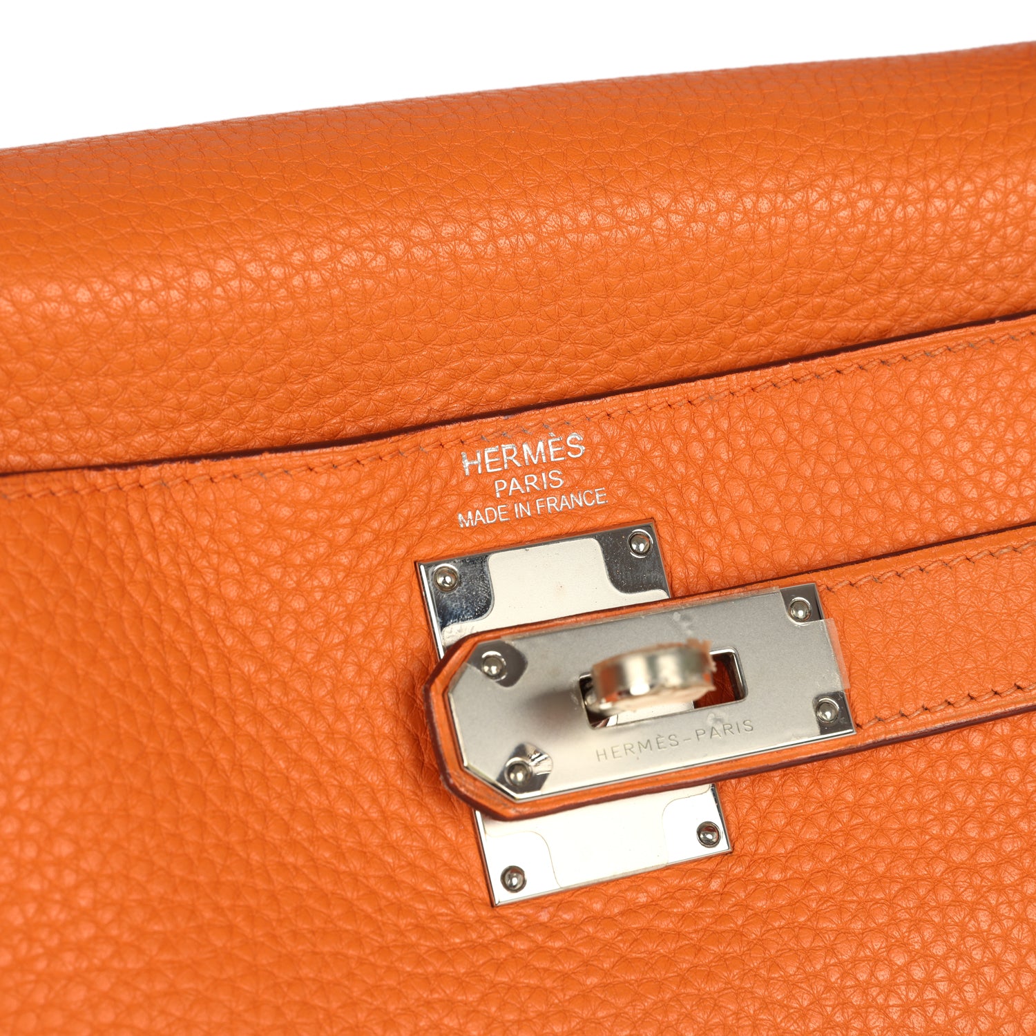 New Hermes Shoulder Kelly 42 JPG Orange Clemence Palladium Hardware