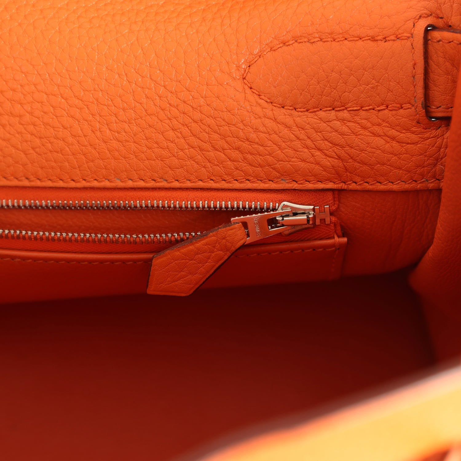 New Hermes Shoulder Kelly 42 JPG Orange Clemence Palladium Hardware