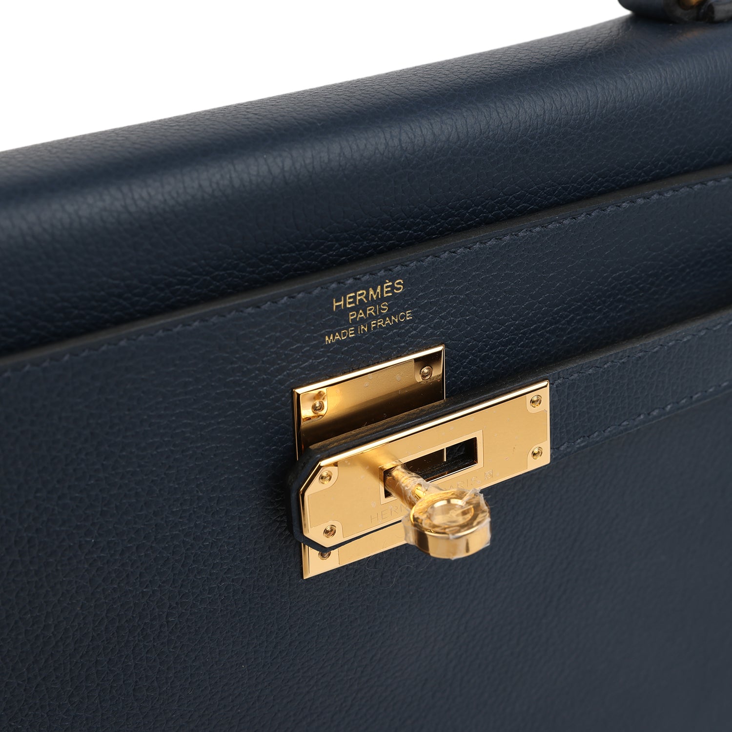 Hermes Kelly Retourne 28 Bleu Abysse Evercolor Gold Hardware