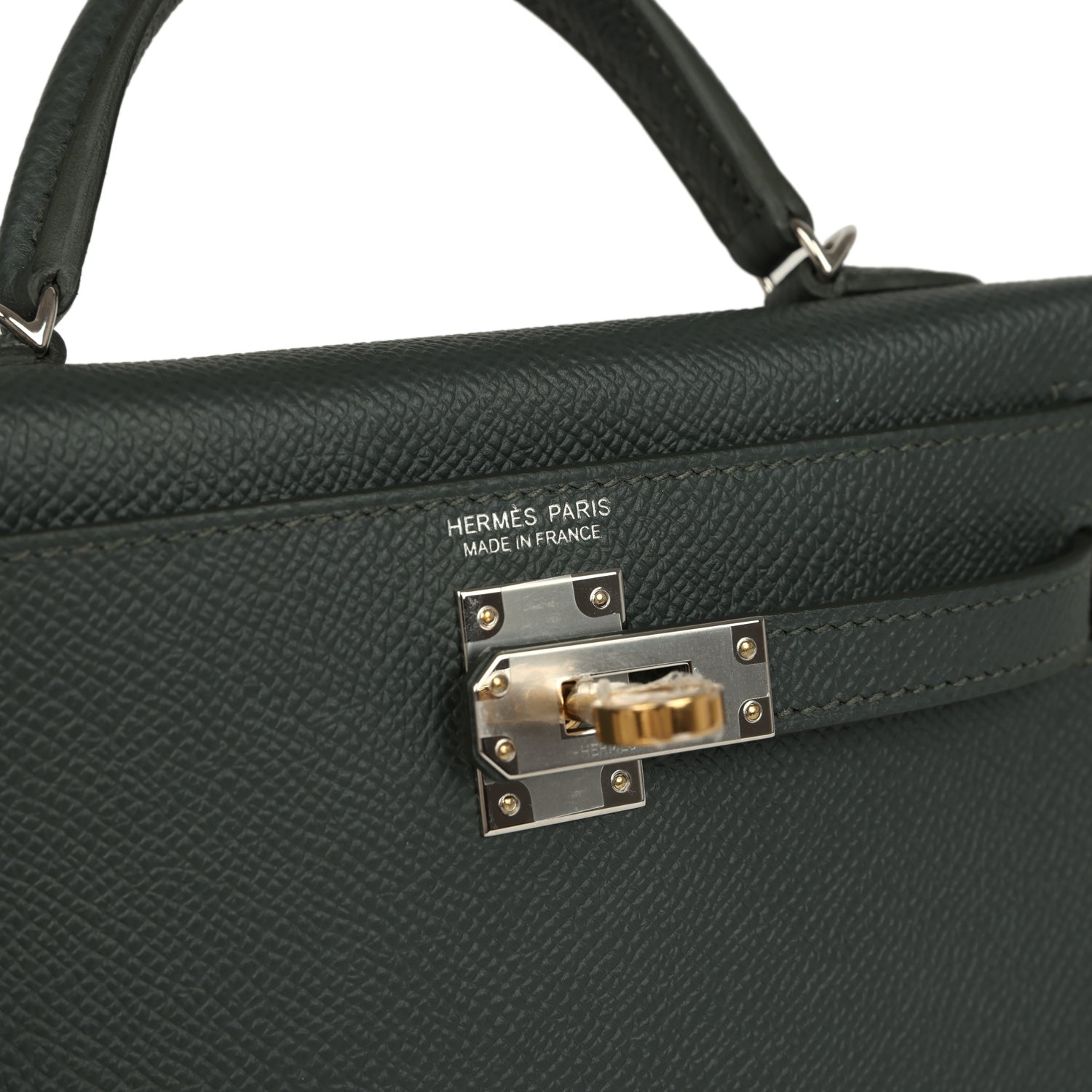 Hermes Kelly Sellier 20 Vert Mangrove Epsom Electrum Hardware