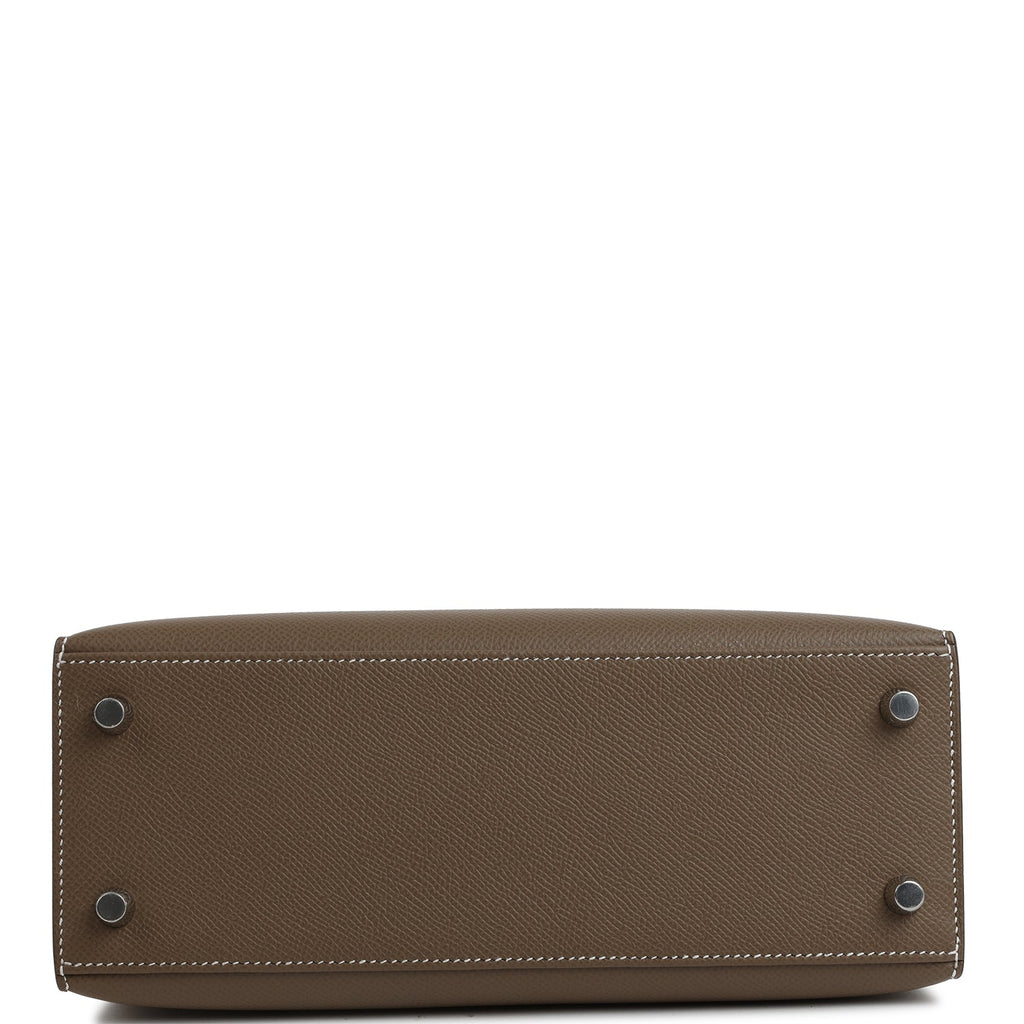 Hermes Kelly Sellier 25 Etoupe Epsom Palladium Hardware