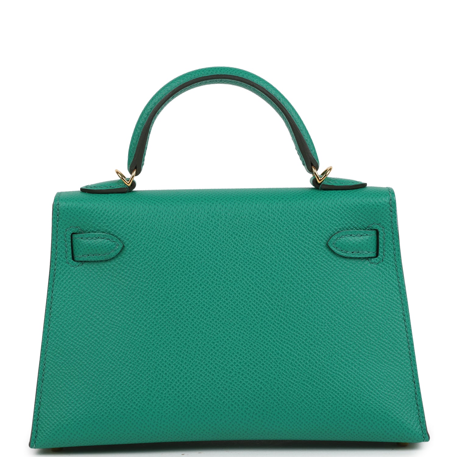 Pre-owned Hermes Kelly Sellier 20 Vert Jade Epsom Gold Hardware