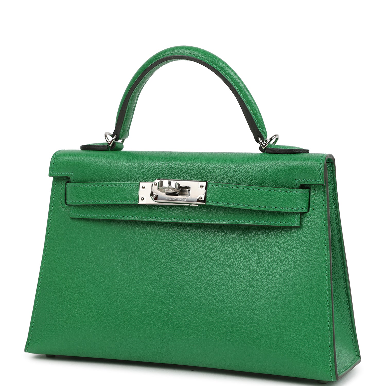 Hermes Kelly Sellier 20 Bambou Chevre Chamkila Palladium Hardware