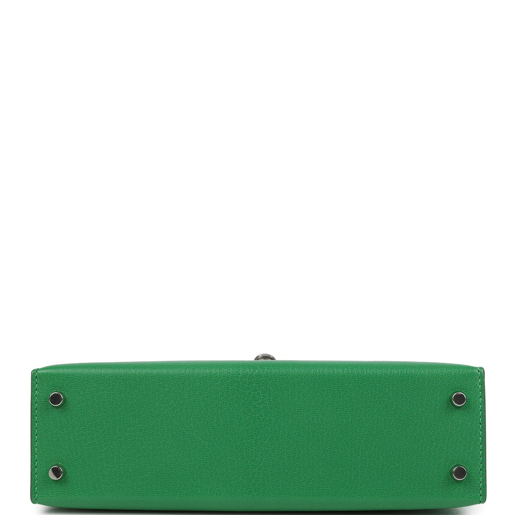 Hermes Kelly Sellier 20 Bambou Chevre Chamkila Palladium Hardware