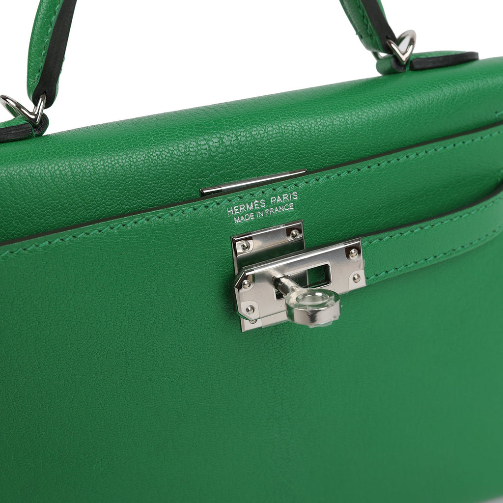 Hermes Kelly Sellier 20 Bambou Chevre Chamkila Palladium Hardware