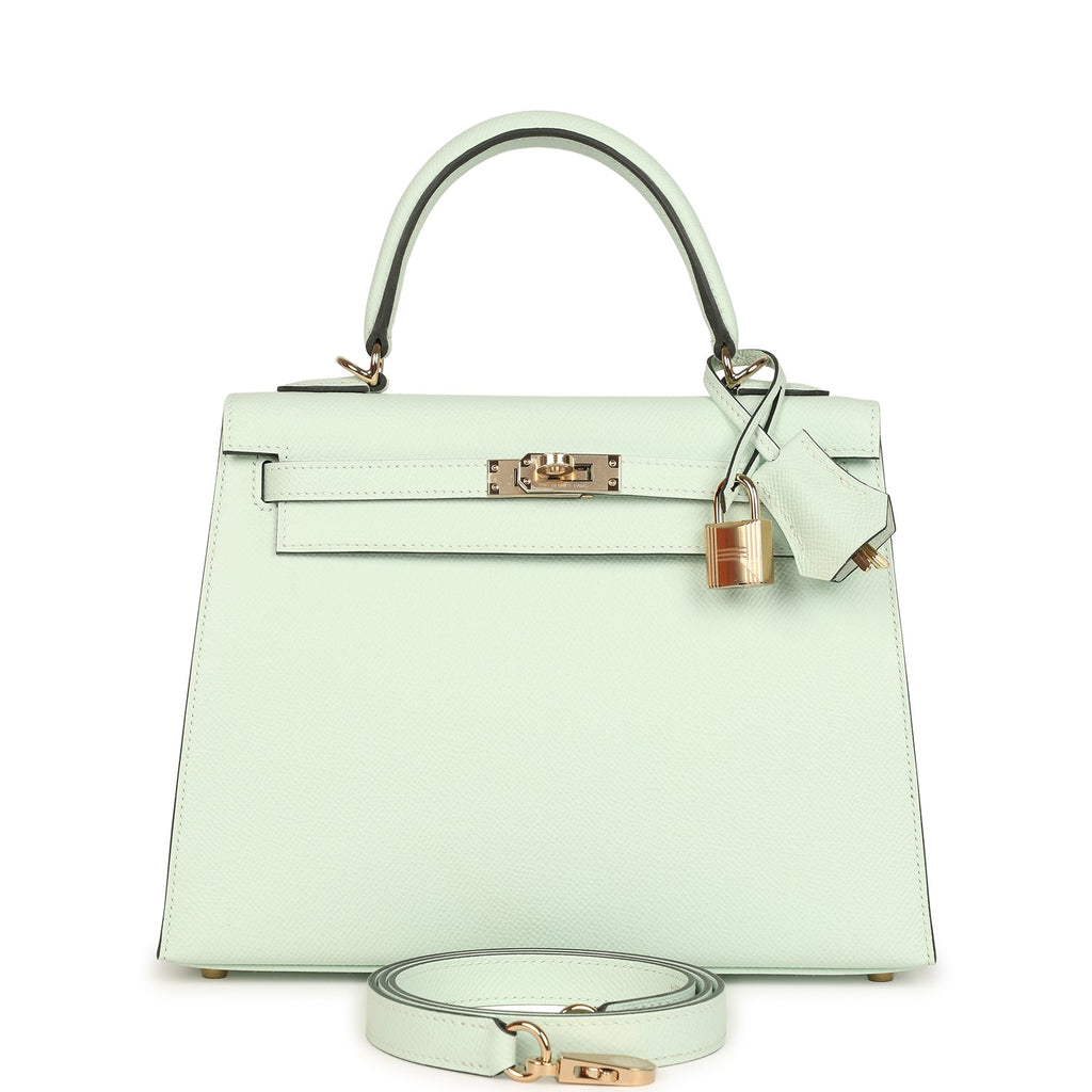 Hermes Kelly Sellier 25 Vert PepperNew Epsom Permabrass Hardware