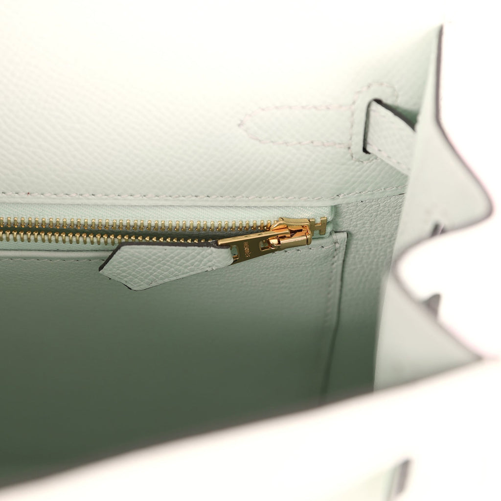Hermes Kelly Sellier 25 Vert PepperNew Epsom Permabrass Hardware