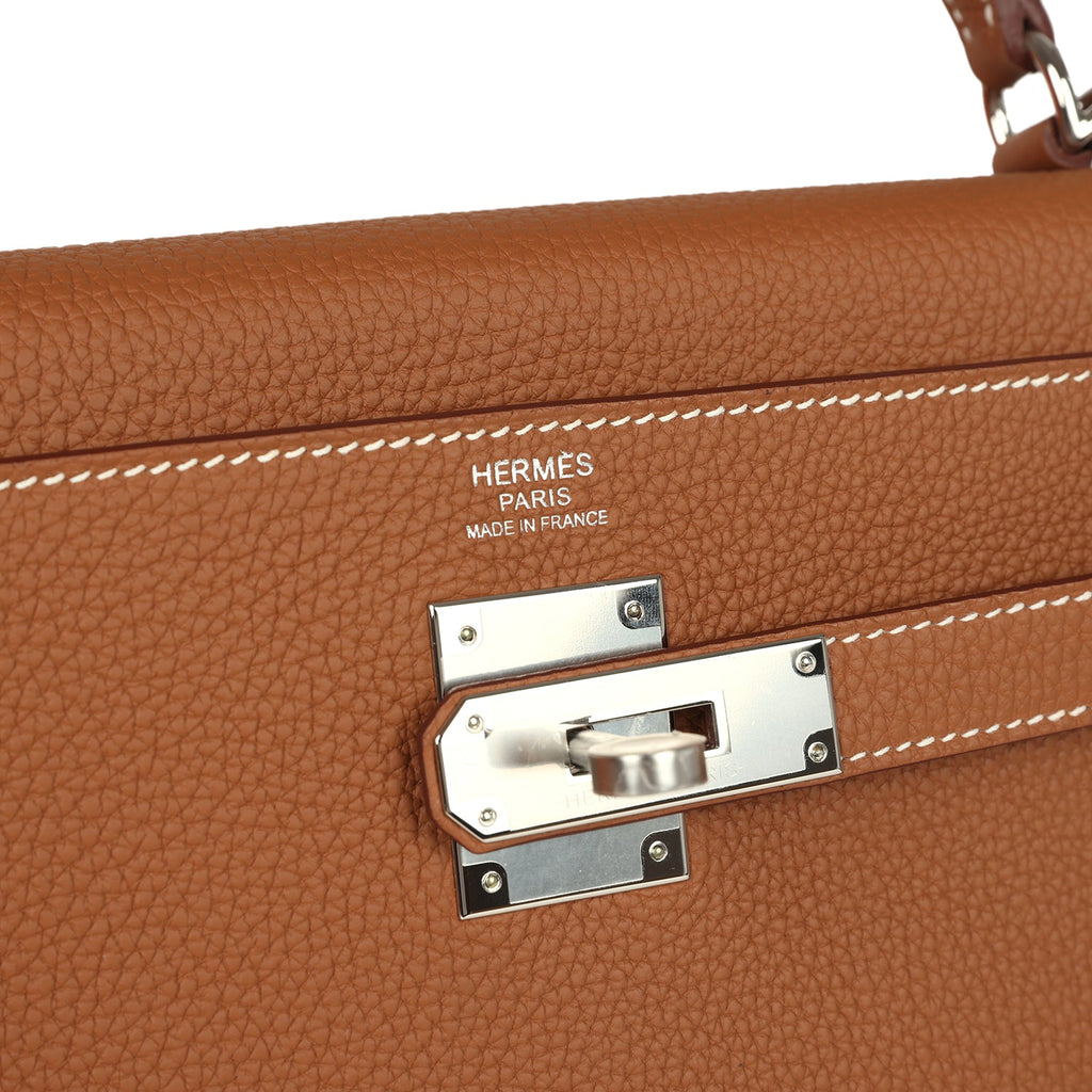 Hermes Kelly Retourne 32 Gold Togo Palladium Hardware