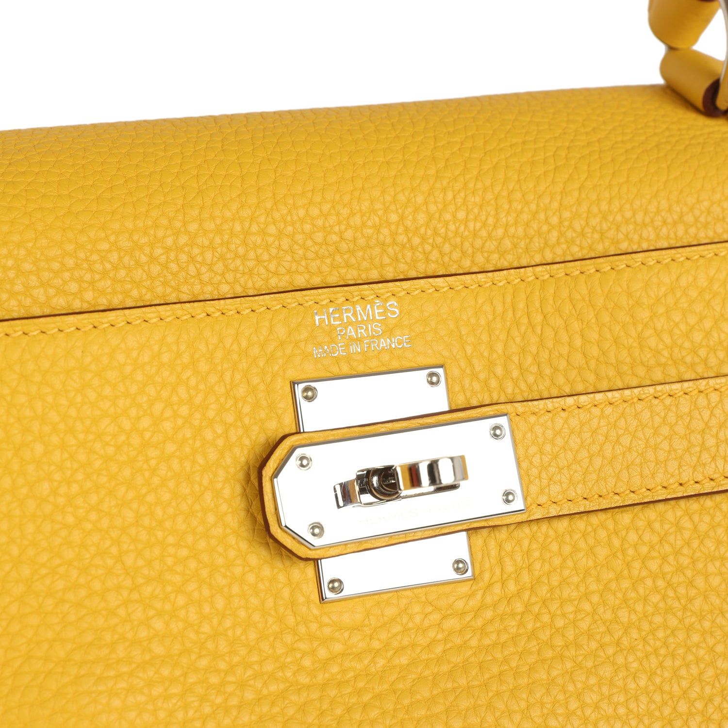 New Hermes Shoulder Kelly JPG 42 Soleil Clemence Palladium Hardware