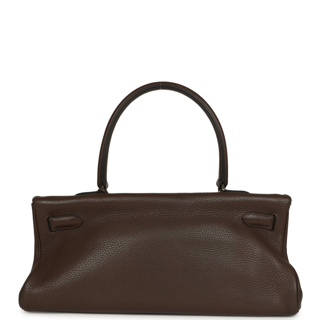 New Hermes Shoulder Kelly 42 JPG Chocolate Clemence Palladium Hardware
