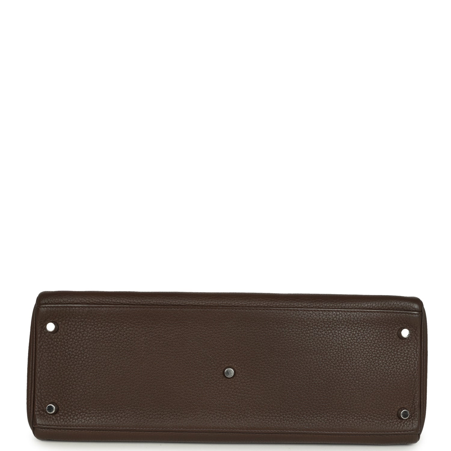 New Hermes Shoulder Kelly 42 JPG Chocolate Clemence Palladium Hardware