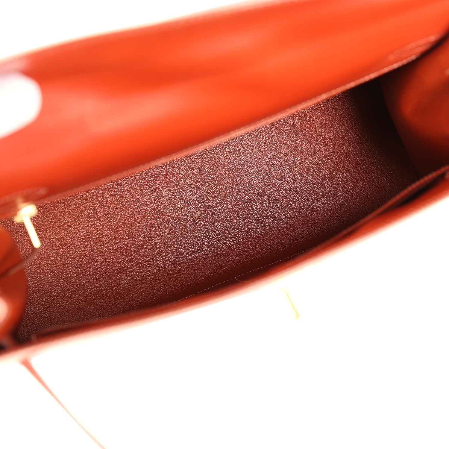 New Hermes Kelly Sellier 32 Brique Box Gold Hardware