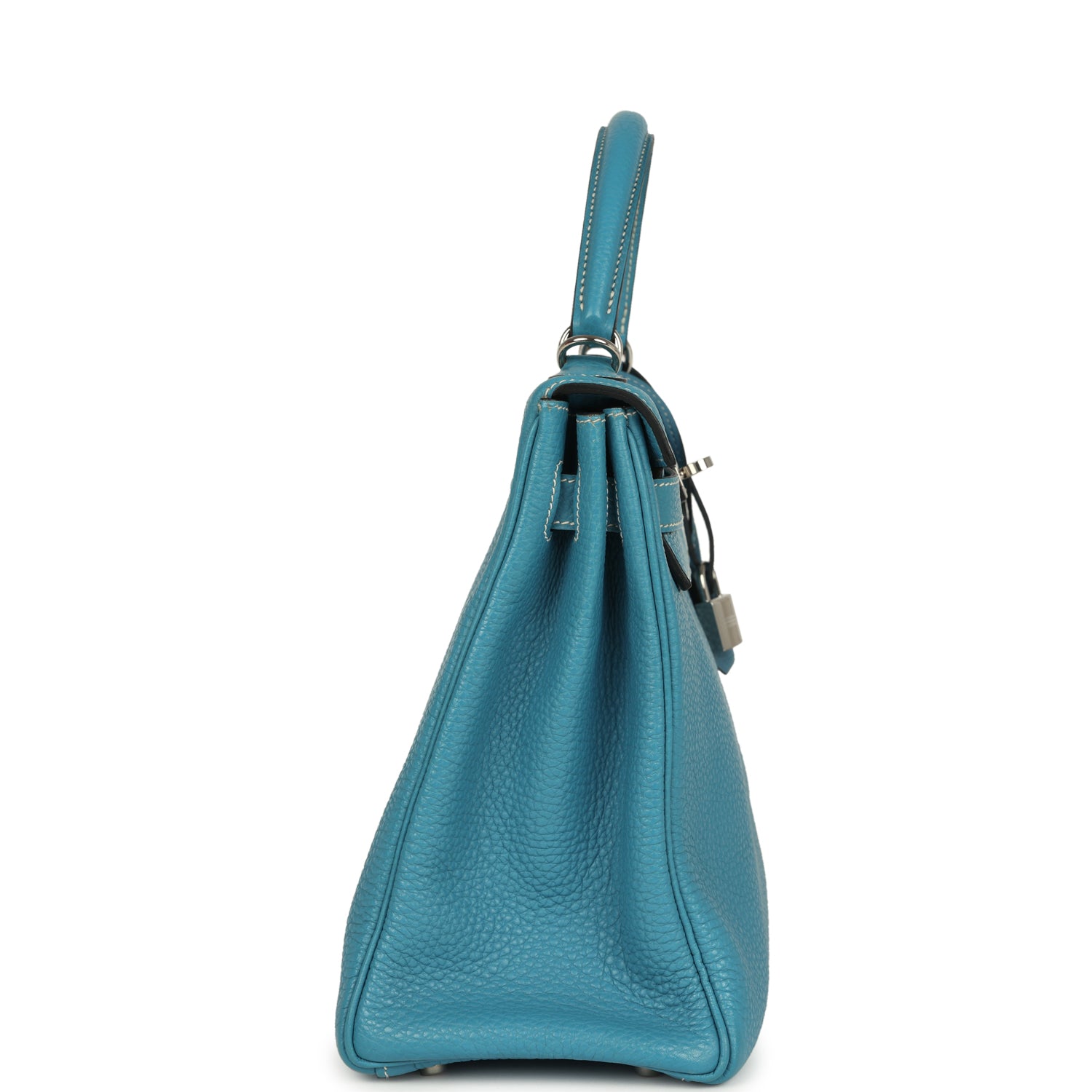 New Hermes Kelly Retourne 32 Blue Jean Togo Palladium Hardware