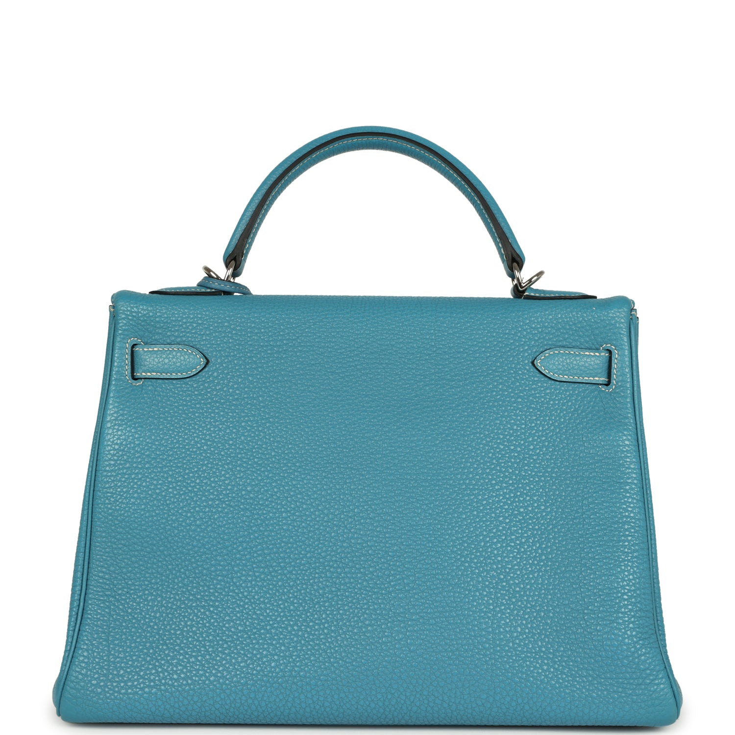New Hermes Kelly Retourne 32 Blue Jean Togo Palladium Hardware