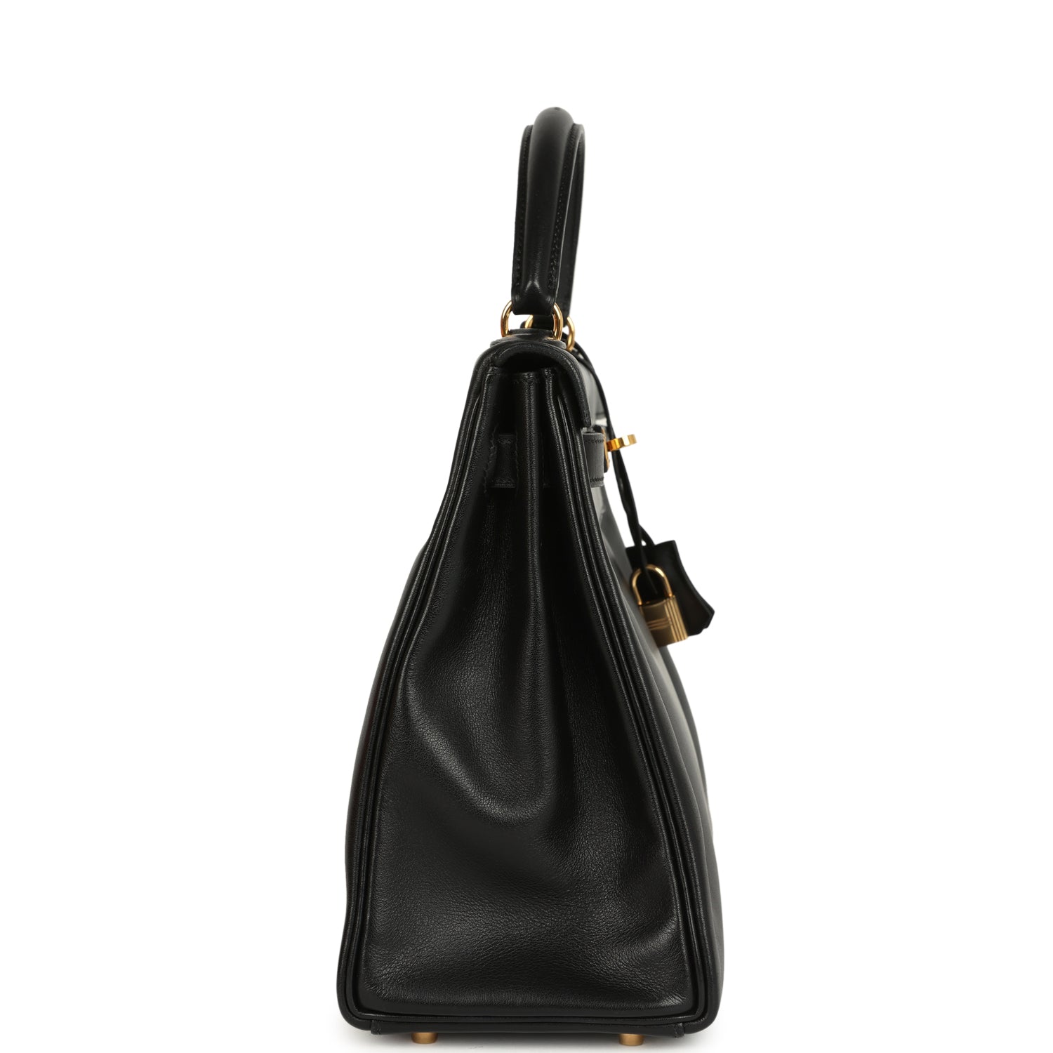 New Hermes Kelly Retourne 32 Black Gulliver Gold Hardware