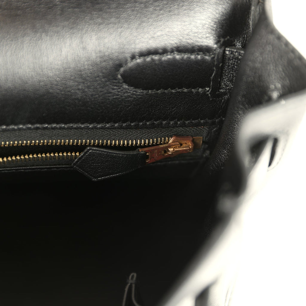 New Hermes Kelly Retourne 32 Black Gulliver Gold Hardware