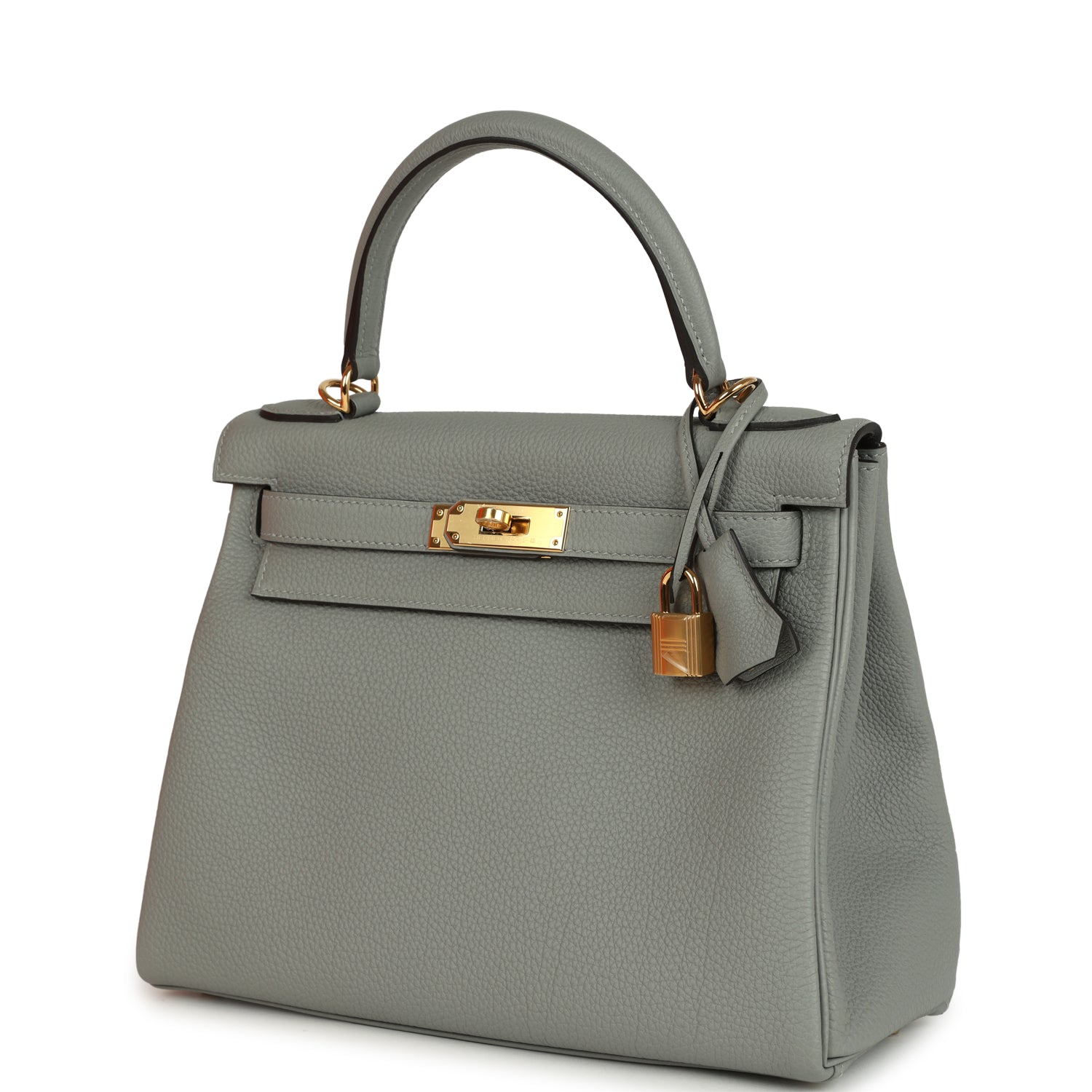 Hermes Kelly Retourne 28 Gris Mouette Togo Gold Hardware