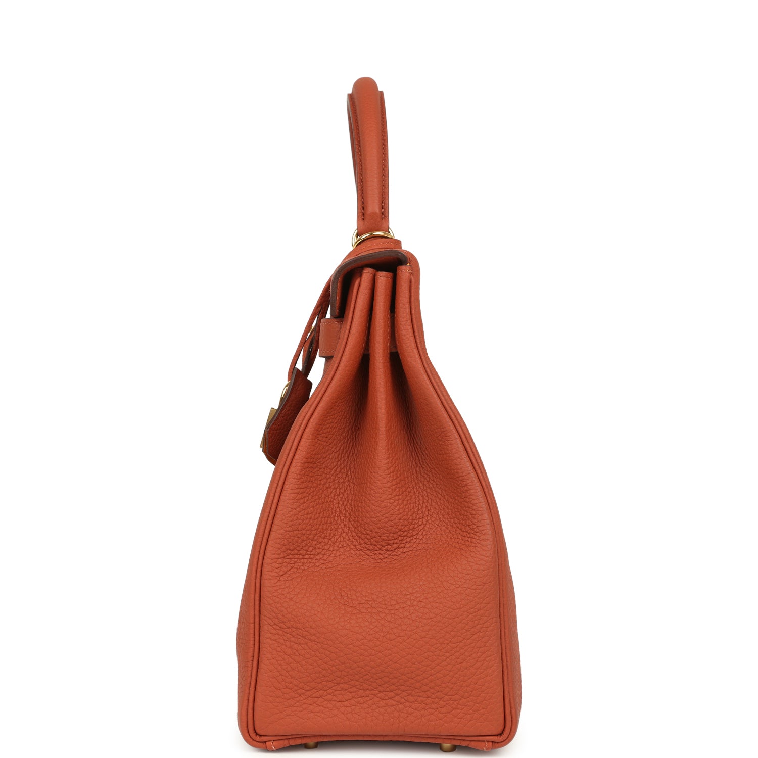 Pre-owned Hermes Special Order (HSS) Kelly Retourne 32 Cuivre Verso Togo Gold Hardware