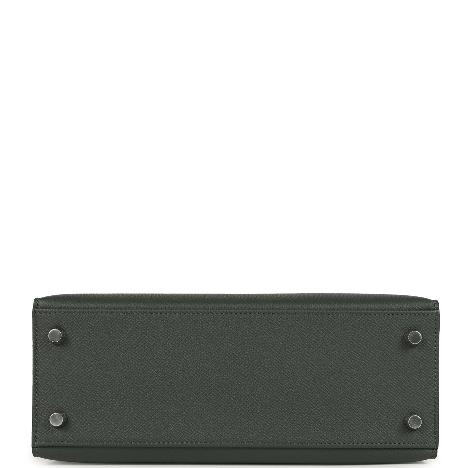Hermes Kelly Sellier 25 Tri-Color Black, Vert Amande and Vert Mangrove Epsom Palladium Hardware